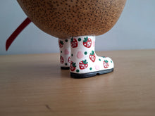 Load image into Gallery viewer, DCUK Wooden Ducky Duck Wild Strawberry Boots Named FREDDIE

