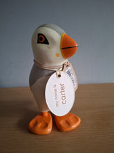 Load image into Gallery viewer, DCUK Puffings Baby Wooden Puffin Bird Named CARTER  Coastal Ornament
