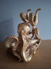 Load image into Gallery viewer, OCTOPUS Pair of Bookends McGowan and Rutherford Gold Effect Detailed Octopus Design
