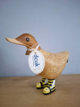 Load image into Gallery viewer, DCUK Wild Welly BEE BOOTS Wooden Duck Named ANNE Collectible Gift Ornament NEW
