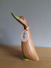 Load image into Gallery viewer, DCUK Green Colour Splash Duckling Wooden Duck Named AMELIA New
