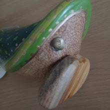 Load image into Gallery viewer, DCUK Green King Duck Named NOEL Handpainted Wooden Christmas Duck Ornament Gift 18cm NEW
