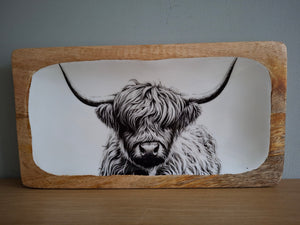 Highland Cow Serving Tray