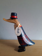 Load image into Gallery viewer, DCUK BEEFEATER DUCK Named HENRY Wooden Duckling in Regal Blue with Gift Bag
