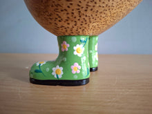 Load image into Gallery viewer, DCUK Green Floral Hat and Boots Ducky Duck Named PHOEBE 12cm New
