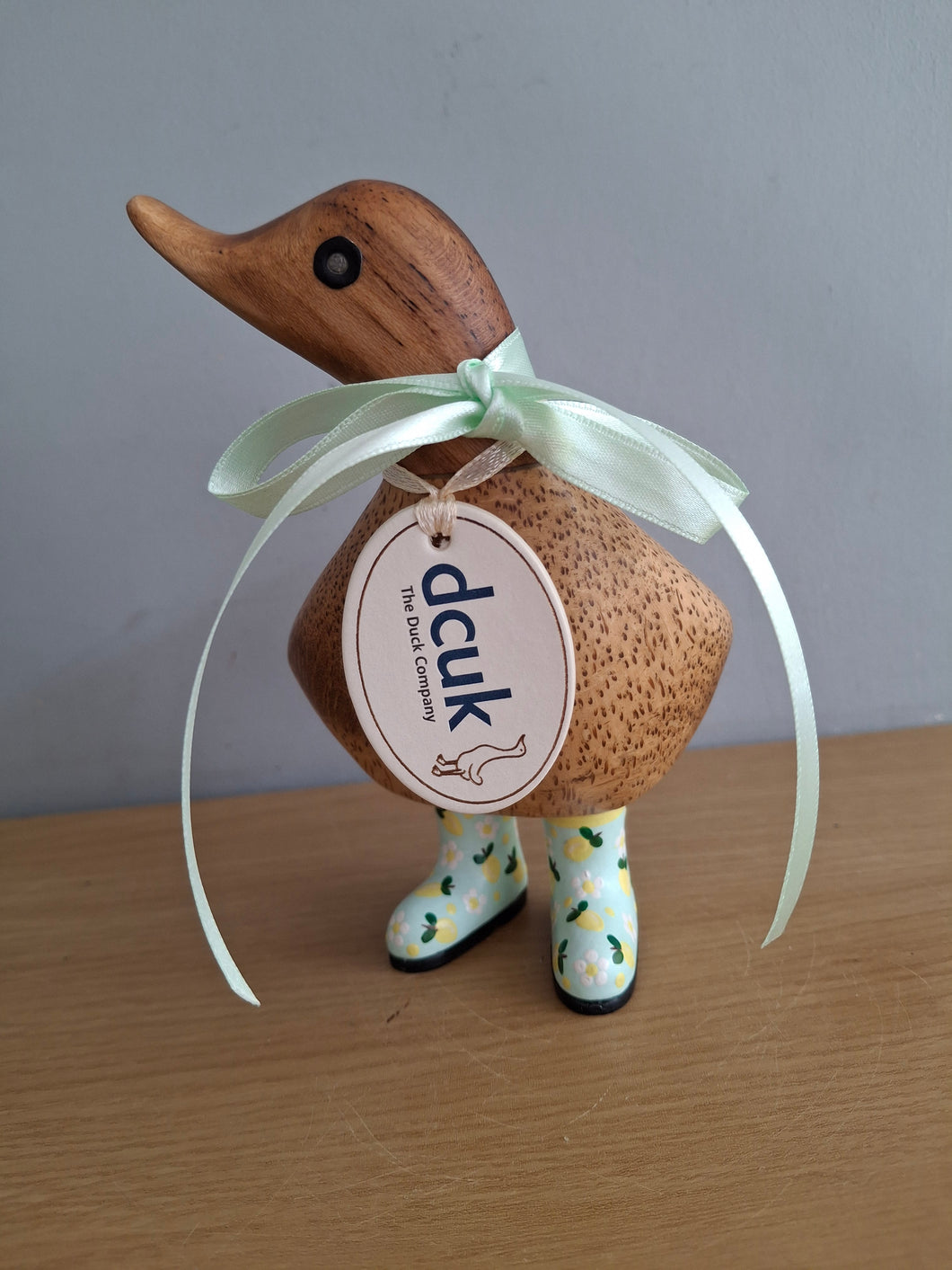 DCUK Wooden Ducky Duck Lemon Boots Named NELSON