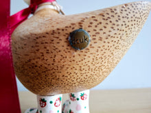 Load image into Gallery viewer, DCUK Wooden Ducky Duck Wild Strawberry Boots Named NATALIE

