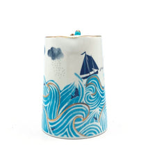 Load image into Gallery viewer, House of Disaster Nautical MILK JUG Porcelain By The Sea Jug With Gift Box
