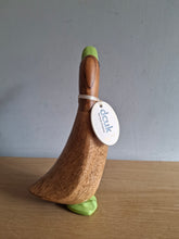 Load image into Gallery viewer, DCUK Green Colour Splash Duckling Wooden Duck Named AMELIA New
