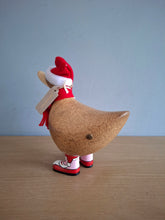 Load image into Gallery viewer, DCUK DUCKY Santa Hat and Boots Christmas Wooden Duck Named CHRIS
