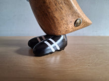 Load image into Gallery viewer, DCUK Football Wooden Duckling Duck Named GEORGE Wearing Blue New
