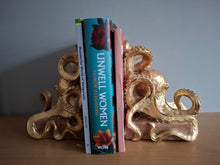 Load image into Gallery viewer, OCTOPUS Pair of Bookends McGowan and Rutherford Gold Effect Detailed Octopus Design
