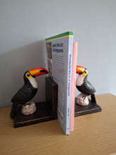 Load image into Gallery viewer, BOOKENDS Cast Iron Antiqued Toucan Bookends McGowan &amp; Rutherford
