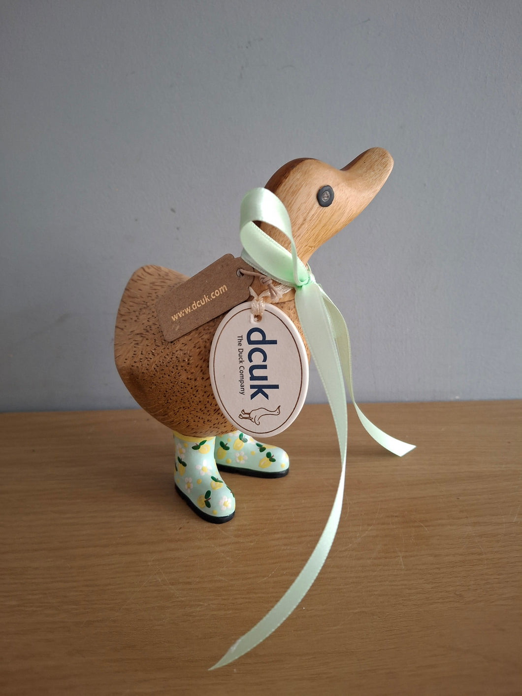 DCUK Wooden Ducky Duck Lemon Boots Named BERTIE