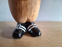 Load image into Gallery viewer, DCUK Football Wooden Duckling Duck Named SCOTT Wearing Yellow New
