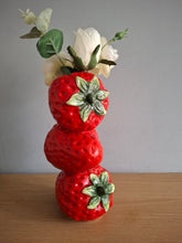 Load image into Gallery viewer, McGowan &amp; Rutherford CERAMIC STRAWBERRY STEM VASE Mother Day Gift

