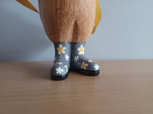 Load image into Gallery viewer, DCUK Grey Floral Boots Duckling Named LOTTIE New
