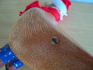 DCUK DUCKY Rudolph Boots Christmas Wooden Duck Named SANTA