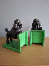 Load image into Gallery viewer, BOOKENDS Cast Iron Antiqued Pair of Black Poodle Bookends McGowan &amp; Rutherford
