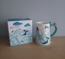 Load image into Gallery viewer, House of Disaster Nautical MILK JUG Porcelain By The Sea Jug With Gift Box
