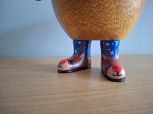 Load image into Gallery viewer, DCUK DUCKY Rudolph Boots Christmas Wooden Duck Named SANTA
