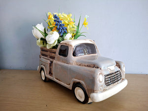Truck Flower Plant Pot Planter Village Pottery Fathers Day Gift