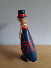 Load image into Gallery viewer, DCUK BEEFEATER DUCK Named HENRY Wooden Duckling in Regal Blue with Gift Bag
