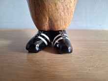 Load image into Gallery viewer, DCUK Football Wooden Duckling Duck Named GEORGE Wearing Blue New
