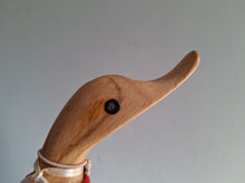 Load image into Gallery viewer, DCUK Football Wooden Duckling Duck Named PAUL Wearing Red  New
