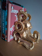 Load image into Gallery viewer, OCTOPUS Pair of Bookends McGowan and Rutherford Gold Effect Detailed Octopus Design
