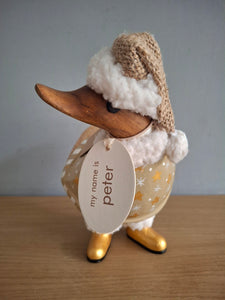 DCUK DUCKY GILDED CARAMEL DUCK NAMED PETER New Christmas 2025