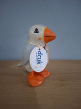 Load image into Gallery viewer, DCUK Puffings Baby Wooden Puffin Bird Named BEATRIX Coastal Ornament
