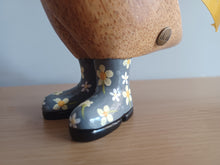 Load image into Gallery viewer, DCUK Grey Floral Boots Duckling Named LOTTIE New
