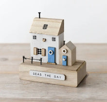 Load image into Gallery viewer, Coastal Wooden House Decoration
