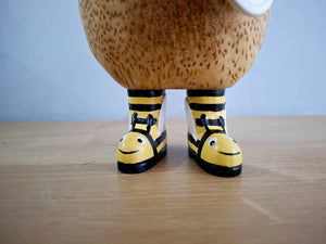 DCUK Wild Welly BEE BOOTS Wooden Duck Named ANNE Collectible Gift Ornament NEW