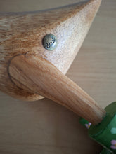 Load image into Gallery viewer, DCUK Wooden Duck Named AMANDA Green Floral Boots 35cm Free Gift Box
