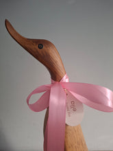 Load image into Gallery viewer, DCUK Wooden Duck Named Ella Pink Floral Boots 35cm Free Gift Box
