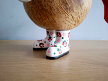 Load image into Gallery viewer, DCUK Wooden Ducky Duck Wild Strawberry Boots Named NATALIE
