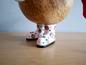DCUK Wooden Ducky Duck Wild Strawberry Boots Named NATALIE