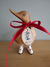 Load image into Gallery viewer, DCUK Wooden Ducky Duck Wild Strawberry Boots Named GRAHAM
