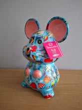 Load image into Gallery viewer, Pomme Pidou MARTHA MOUSE Money Box Decoupage Ceramic Piggy Bank With Stopper NEW
