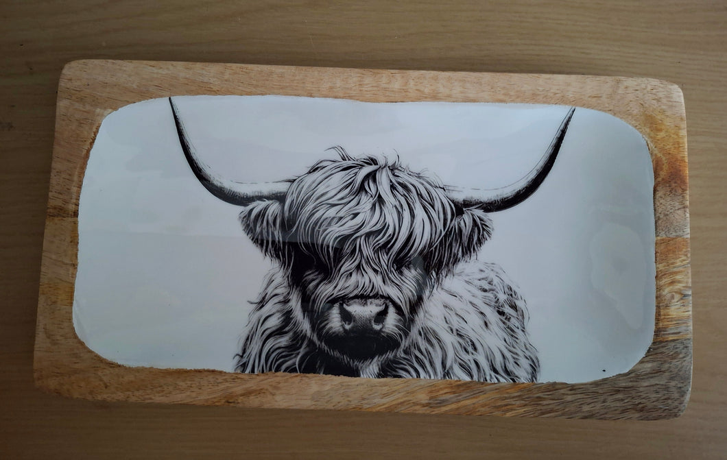 Highland Cow Serving Tray