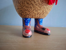 Load image into Gallery viewer, DCUK DUCKY Rudolph Boots Christmas Wooden Duck Named PRANCER
