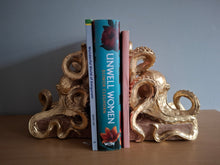 Load image into Gallery viewer, OCTOPUS Pair of Bookends McGowan and Rutherford Gold Effect Detailed Octopus Design
