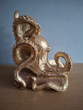 Load image into Gallery viewer, OCTOPUS Pair of Bookends McGowan and Rutherford Gold Effect Detailed Octopus Design
