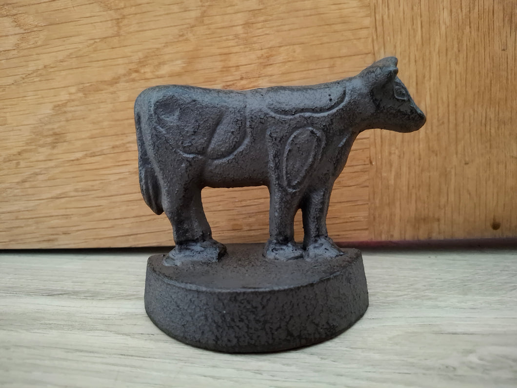 CAST IRON COW DOORSTOP DOOR WEDGE