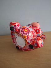 Load image into Gallery viewer, Pomme Pidou TOTO TEDDY BEAR Money Box Decoupage Ceramic Piggy Bank With Stopper Pink Floral

