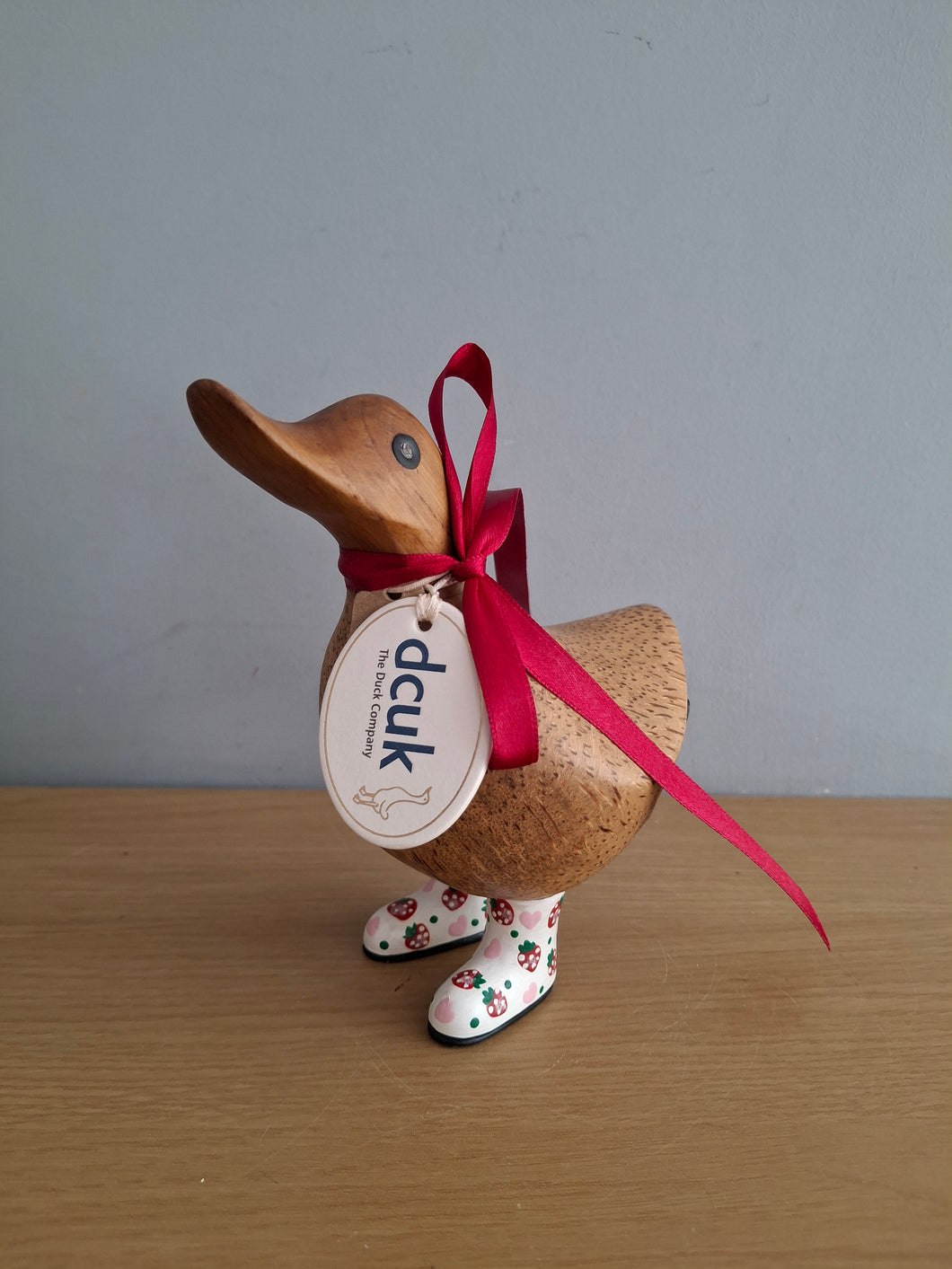 DCUK Wooden Ducky Duck Wild Strawberry Boots Named FREDDIE