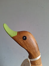 Load image into Gallery viewer, DCUK Green Colour Splash Duckling Wooden Duck Named AMELIA New
