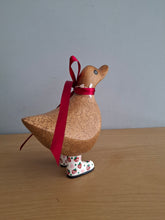 Load image into Gallery viewer, DCUK Wooden Ducky Duck Wild Strawberry Boots Named FREDDIE
